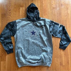 Dallas Cowboys Authentic Men's Heather Charcoal Big & Tall 3XLT Camo Hoodie